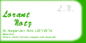 lorant motz business card